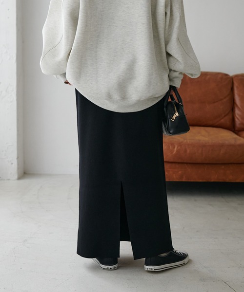 DISCOAT（ディスコート）の「ナローニットスカート（スカート・レディース・ブラック/ライトグレー/パープル・FREE）」の13枚目の写真