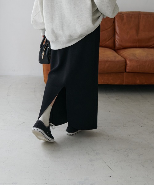 DISCOAT（ディスコート）の「ナローニットスカート（スカート・レディース・ブラック/ライトグレー/パープル・FREE）」の14枚目の写真