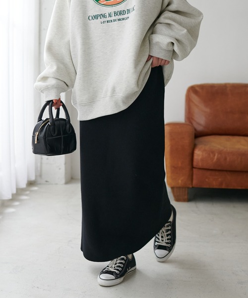 DISCOAT（ディスコート）の「ナローニットスカート（スカート・レディース・ブラック/ライトグレー/パープル・FREE）」の10枚目の写真