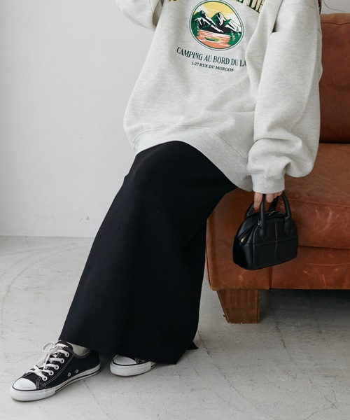 DISCOAT（ディスコート）の「ナローニットスカート（スカート・レディース・ブラック/ライトグレー/パープル・FREE）」の11枚目の写真