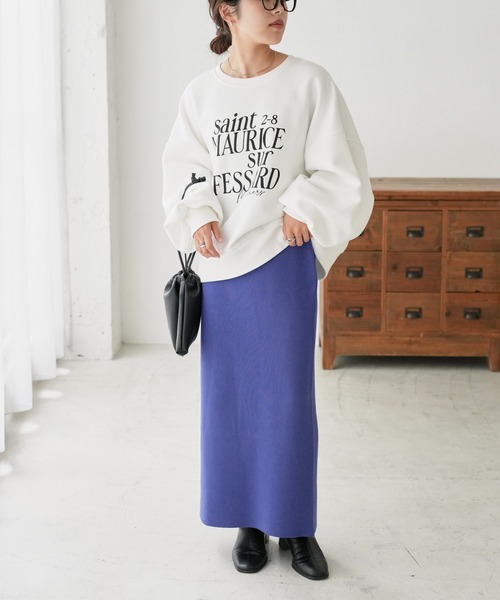 DISCOAT（ディスコート）の「ナローニットスカート（スカート・レディース・ブラック/ライトグレー/パープル・FREE）」の15枚目の写真