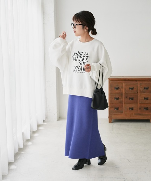 DISCOAT（ディスコート）の「ナローニットスカート（スカート・レディース・ブラック/ライトグレー/パープル・FREE）」の16枚目の写真