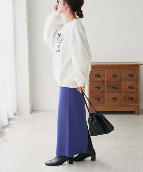 DISCOAT（ディスコート）の「ナローニットスカート（スカート・レディース・ブラック/ライトグレー/パープル・FREE）」の17枚目の写真