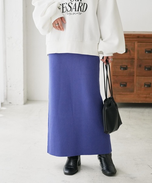 DISCOAT（ディスコート）の「ナローニットスカート（スカート・レディース・ブラック/ライトグレー/パープル・FREE）」の19枚目の写真