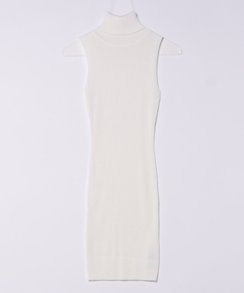 セール】【Jasmine】タートルネックノースリーブニット