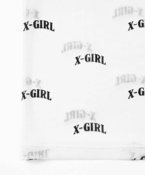 X-girl（エックスガール）の「LOGO SHEER CROPPED TOP（Tシャツ/カットソー・レディース・ホワイト/ライトパープル・S/M）」の6枚目の写真