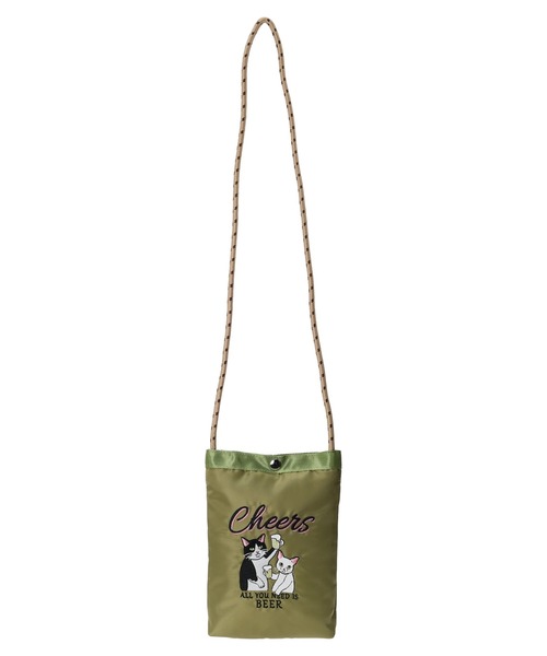 Green　Parks（グリーンパークス）の「・TORCH 刺繍ロープショルダー（ショルダーバッグ・レディース・チャコールグレー/ライトカーキ/ピンク・FREE）」の2枚目の写真