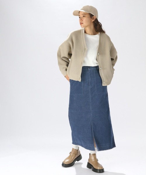 niko and（ニコアンド）の「軽ワッフルVネックカーディガン