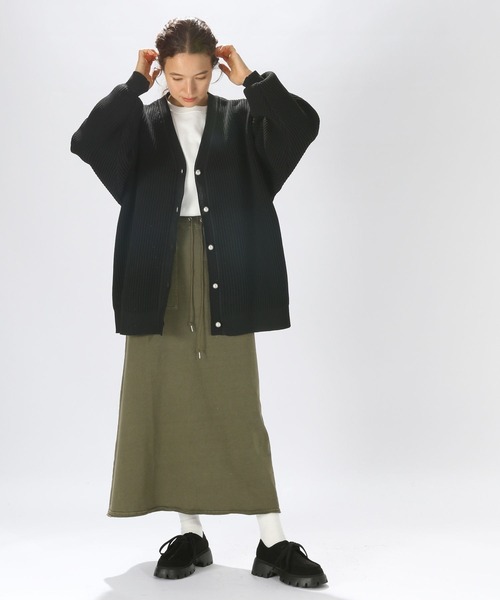 niko and...(ニコアンド)の「軽ワッフルVネックカーディガン(カーディガン/ボレロ・レディース・アイボリー/ブラック/イエロー/ライトグレー・MEDIUM/BIG(L))」の11枚目の写真