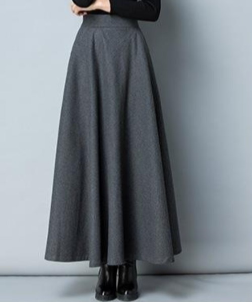 deux amour(ドゥーザムール)の「Aラインフレアロングスカート(スカート・レディース・ブラック/レッド/グレー・FREE)」の6枚目の写真
