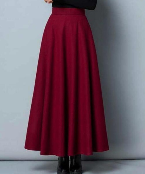 deux amour(ドゥーザムール)の「Aラインフレアロングスカート(スカート・レディース・ブラック/レッド/グレー・FREE)」の8枚目の写真