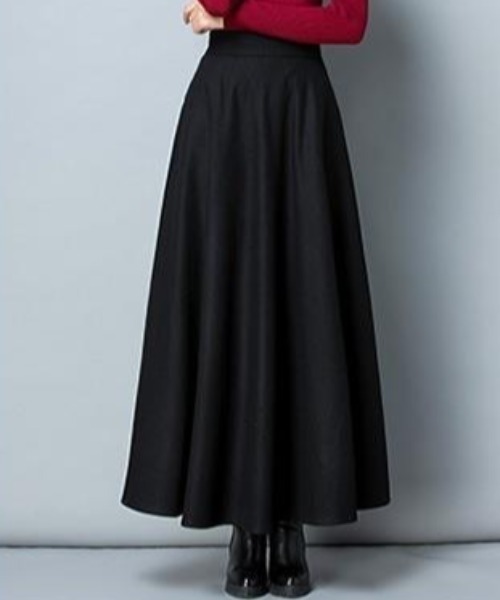 deux amour(ドゥーザムール)の「Aラインフレアロングスカート(スカート・レディース・ブラック/レッド/グレー・FREE)」の5枚目の写真