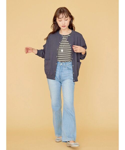 AMERICAN HOLIC(アメリカンホリック)の「シアークルーネックプルオーバー(Tシャツ/カットソー・レディース・グレー系その他4/キャメル/その他7/オフホワイト・L/M)」の9枚目の写真