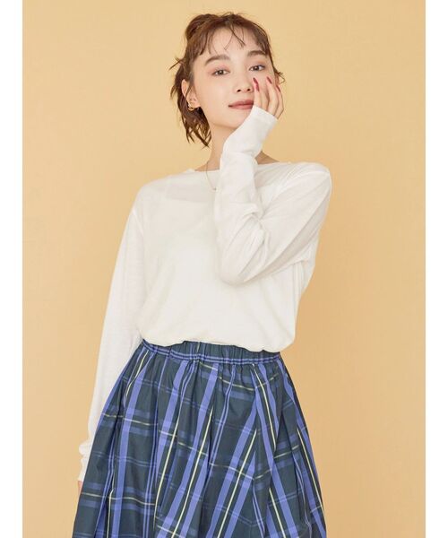 AMERICAN HOLIC(アメリカンホリック)の「シアークルーネックプルオーバー(Tシャツ/カットソー・レディース・グレー系その他4/キャメル/その他7/オフホワイト・L/M)」の11枚目の写真