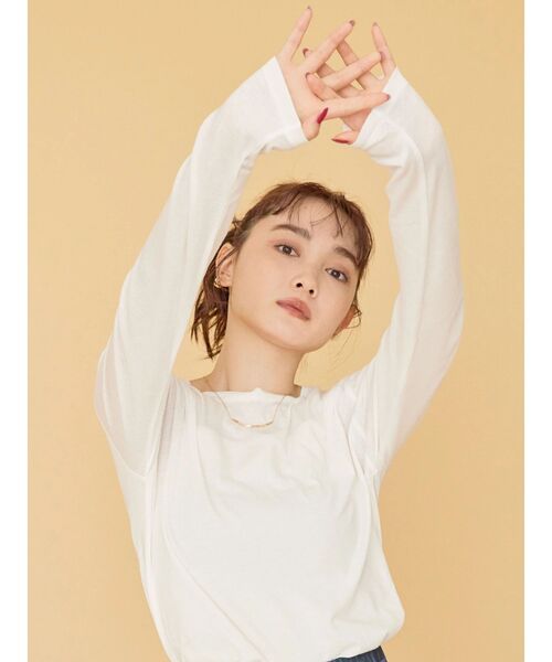 AMERICAN HOLIC(アメリカンホリック)の「シアークルーネックプルオーバー(Tシャツ/カットソー・レディース・グレー系その他4/キャメル/その他7/オフホワイト・L/M)」の12枚目の写真