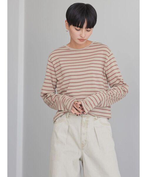 AMERICAN HOLIC(アメリカンホリック)の「シアークルーネックプルオーバー(Tシャツ/カットソー・レディース・グレー系その他4/キャメル/その他7/オフホワイト・L/M)」の15枚目の写真