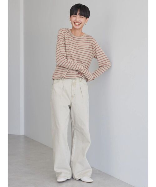 AMERICAN HOLIC(アメリカンホリック)の「シアークルーネックプルオーバー(Tシャツ/カットソー・レディース・グレー系その他4/キャメル/その他7/オフホワイト・L/M)」の18枚目の写真