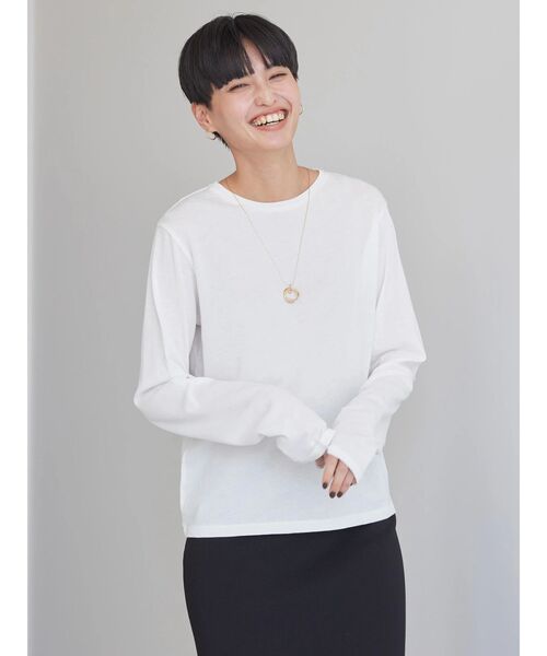 AMERICAN HOLIC(アメリカンホリック)の「シアークルーネックプルオーバー(Tシャツ/カットソー・レディース・グレー系その他4/キャメル/その他7/オフホワイト・L/M)」の21枚目の写真