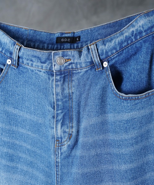 G.O.C(ジーオーシー)の「カットオフ ワイド ウエスタン デニム パンツ(デニムパンツ・メンズ・ブラック/ブルー・MEDIUM/LARGE)」の15枚目の写真