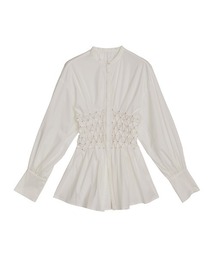 おとうふ　美品　Ameri　BLOOM SHIRRING SHIRT Ameri（アメリ）の「BLOOM SHIRRING SHIRT（シャツ/ブラウス