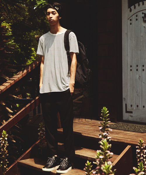 WEGO(ウィゴー)の「WEGO/ラウンドTシャツ(Tシャツ/カットソー・メンズ・カーキ/ホワイト/ブラック系その他/レッド系その他/ブラック・MEDIUM/LARGE)」の13枚目の写真