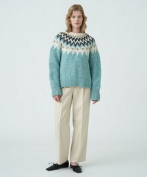 美品 マカフィー ノルディック アルパカ混　ハンドロピ クルーネックプルオーバー MACPHEE（マカフィー）の「ハンドロピ クルーネックプルオーバー