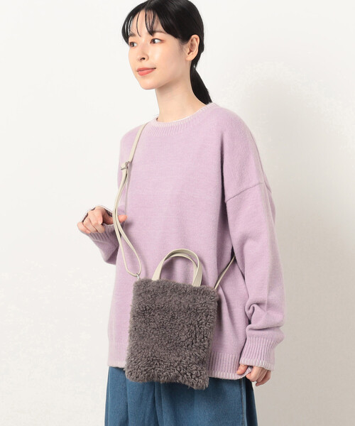 MONO COMME CA(モノコムサ)の「★TV紹介商品★ボア ミニショルダーバッグ(ショルダーバッグ・レディース・オフホワイト/ブラック/グレー・FREE)」の13枚目の写真