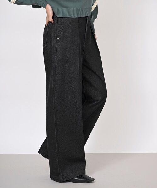 rps（アールピーエス）の「タックワイドパンツ（その他パンツ・レディース・ブルー/アイボリー/ブラック/インディゴブルー・フリー）」の3枚目の写真