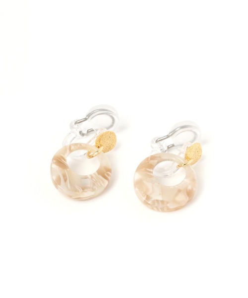 studio CLIP(スタディオクリップ)の「やさしクリップイヤリング サークル(イヤリング・レディース・ブルー/ベージュ/ブラウン・FREE)」の3枚目の写真