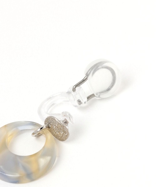 studio CLIP(スタディオクリップ)の「やさしクリップイヤリング サークル(イヤリング・レディース・ブルー/ベージュ/ブラウン・FREE)」の4枚目の写真