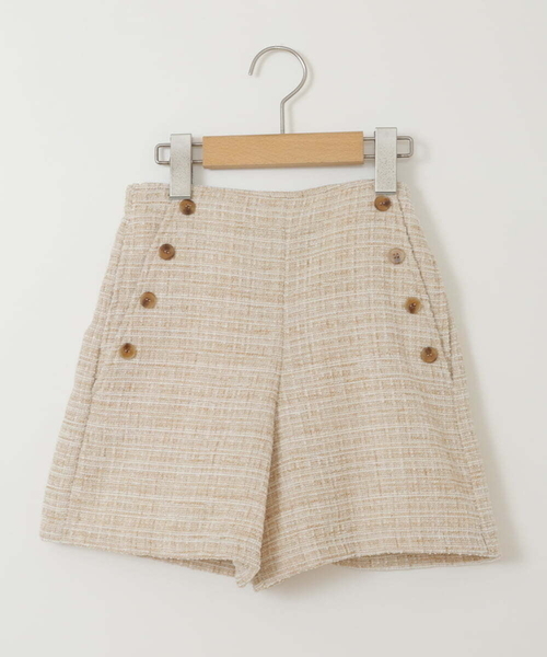 a.v.v（アーヴェヴェ）の「[140-150]ツイードショートパンツ（その他パンツ・キッズ・ライトグレー/ベージュ・140/150）」の3枚目の写真