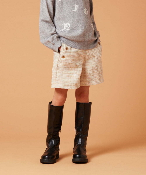 a.v.v（アーヴェヴェ）の「[140-150]ツイードショートパンツ（その他パンツ・キッズ・ライトグレー/ベージュ・140/150）」の8枚目の写真