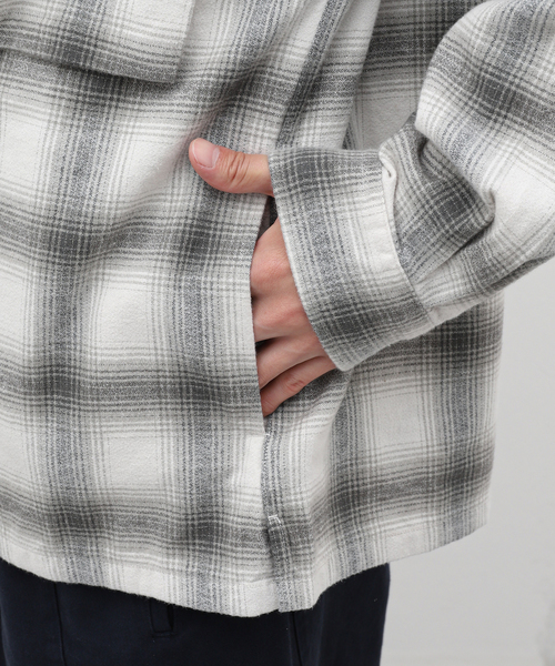 JOURNAL STANDARD J.S HOMESTEAD（ジャーナルスタンダードホームステッド）の「【J.S.Homestead】C/Li/W CREAP BOARD SHIRTS（シャツ/ブラウス・メンズ・アイボリー/ライトグレー/ベージュ系その他・MEDIUM/LARGE）」の17枚目の写真