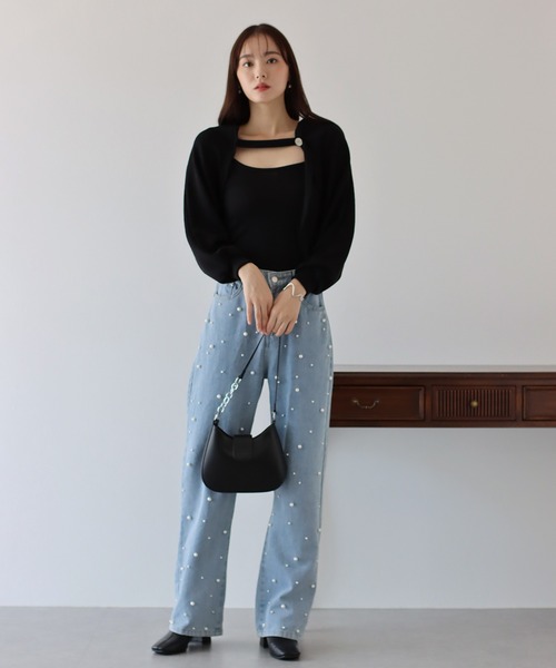 BLUEEAST(ブルーイースト)の「リブショートボレロ+キャミセット(アンサンブル・レディース・モカ/ホワイト/ブラック・MEDIUM)」の20枚目の写真