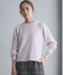 【8色展開・前後着用可】ウールカシミヤミックス パフスリーブ ニット