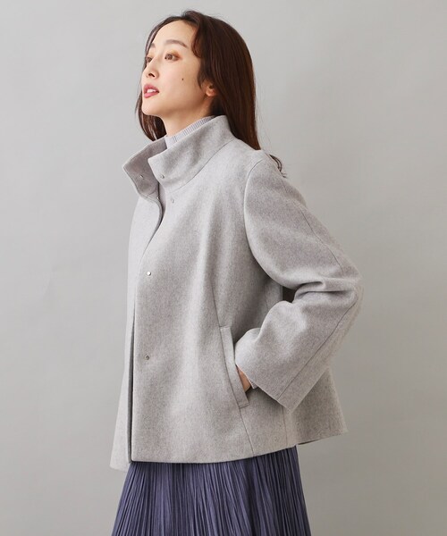 アンタイトル　ショートコート サイズ4 ライトグレー UNTITLED（アンタイトル）の「◇【大人気コート！／定番コート