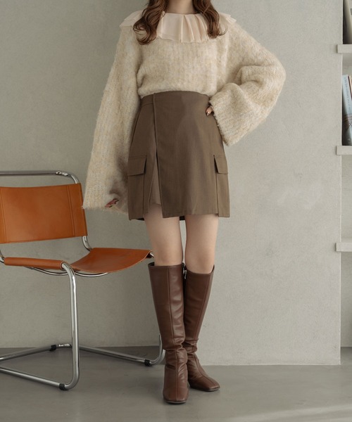 Ambre Neige（アンブルネージュ）の「レイヤードカーゴスカパン／【WEB/EC限定商品】（その他パンツ・レディース・ブラック/グレー/モカ・FREE）」の15枚目の写真