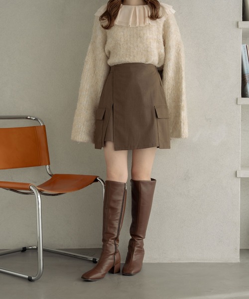 Ambre Neige（アンブルネージュ）の「レイヤードカーゴスカパン／【WEB/EC限定商品】（その他パンツ・レディース・ブラック/グレー/モカ・FREE）」の16枚目の写真