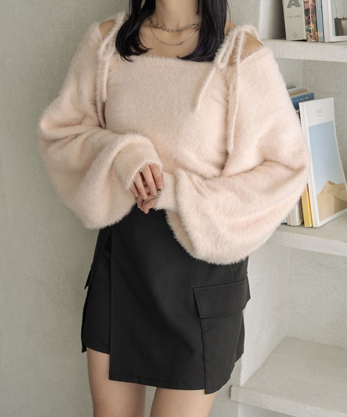 Ambre Neige（アンブルネージュ）の「レイヤードカーゴスカパン／【WEB/EC限定商品】（その他パンツ・レディース・ブラック/グレー/モカ・FREE）」の8枚目の写真