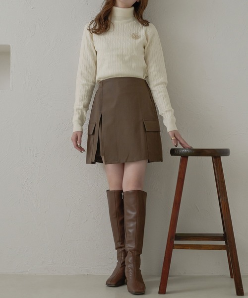 Ambre Neige（アンブルネージュ）の「レイヤードカーゴスカパン／【WEB/EC限定商品】（その他パンツ・レディース・ブラック/グレー/モカ・FREE）」の22枚目の写真