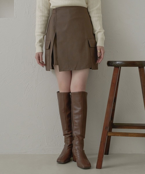 Ambre Neige（アンブルネージュ）の「レイヤードカーゴスカパン／【WEB/EC限定商品】（その他パンツ・レディース・ブラック/グレー/モカ・FREE）」の20枚目の写真