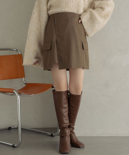 Ambre Neige（アンブルネージュ）の「レイヤードカーゴスカパン／【WEB/EC限定商品】（その他パンツ・レディース・ブラック/グレー/モカ・FREE）」の14枚目の写真