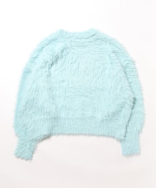 Settimissimo（セッティミッシモ）の「ロングフェザーヤーンバルキープルオーバー（ニット/セーター・レディース・ブルー/ダークグレー/オレンジ・FREE）」の4枚目の写真