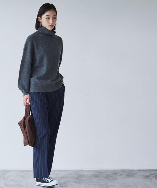 coen（コーエン）の「ホールガーメントタートルネックニット（ニット/セーター・レディース・ブラック/ベージュ/レッド/オフホワイト/ダークグレー・M/L）」の8枚目の写真