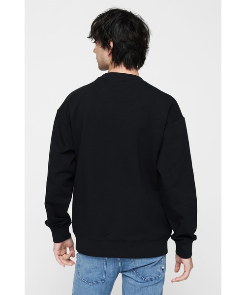 HUGO ストレッチコットン Tシャツ スタックロゴ＆リブカフス セール】HUGOスタックロゴ レギュラーフィット ストレッチ
