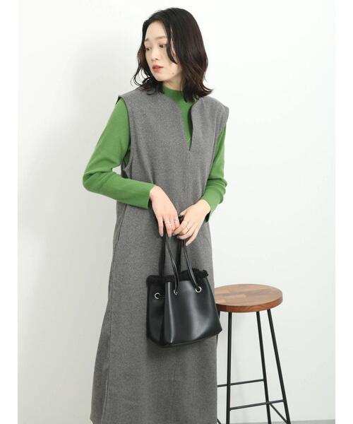 Samansa Mos2 blue（サマンサモスモスブルー）の「ボアスクエアショルダーバッグ（ハンドバッグ・レディース・ブラック/モカ/キナリ・F）」の5枚目の写真