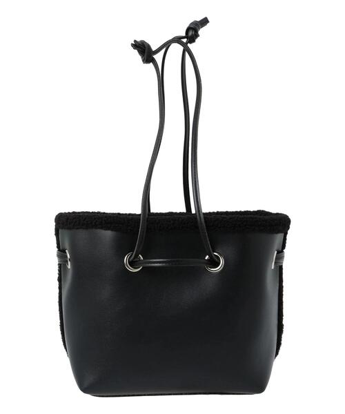 Samansa Mos2 blue（サマンサモスモスブルー）の「ボアスクエアショルダーバッグ（ハンドバッグ・レディース・ブラック/モカ/キナリ・F）」の15枚目の写真