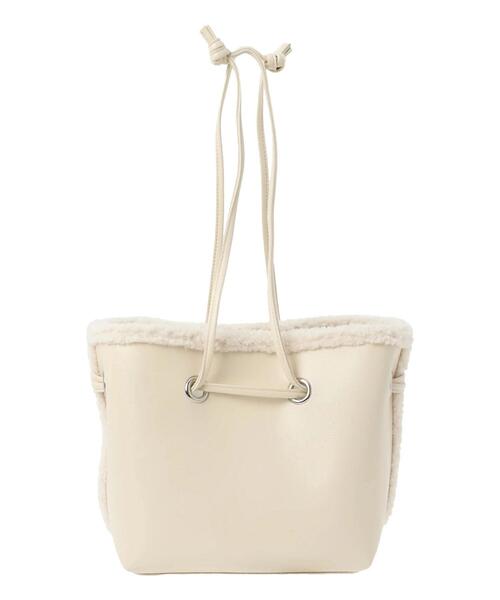 Samansa Mos2 blue（サマンサモスモスブルー）の「ボアスクエアショルダーバッグ（ハンドバッグ・レディース・ブラック/モカ/キナリ・F）」の17枚目の写真