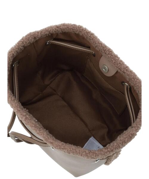 Samansa Mos2 blue（サマンサモスモスブルー）の「ボアスクエアショルダーバッグ（ハンドバッグ・レディース・ブラック/モカ/キナリ・F）」の21枚目の写真