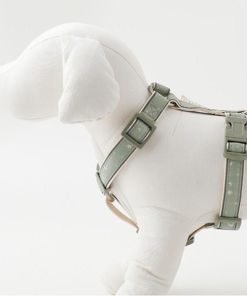 moncheri(モンシェリ)の「反射ほし柄ハーネス / 犬服 / ドッグウェア(リード/ハーネス/首輪・レディース・グリーン/アイボリー・M/S)」の18枚目の写真
